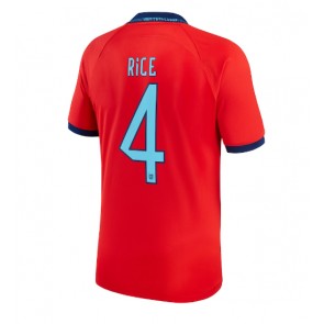 Anglia Declan Rice #4 Koszulka Wyjazdowych MŚ 2022 Krótki Rękaw
